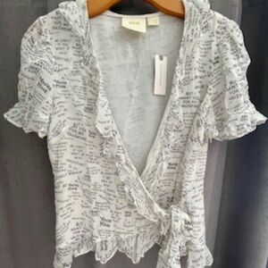 NWT Maeve Anthropologie Valentine Wrap top - Size 4